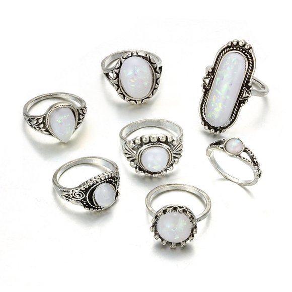 BOHO/SOHO Jewelry - 🆒 Diamond Star Moon Ball Joint Ring Set 7 Picese